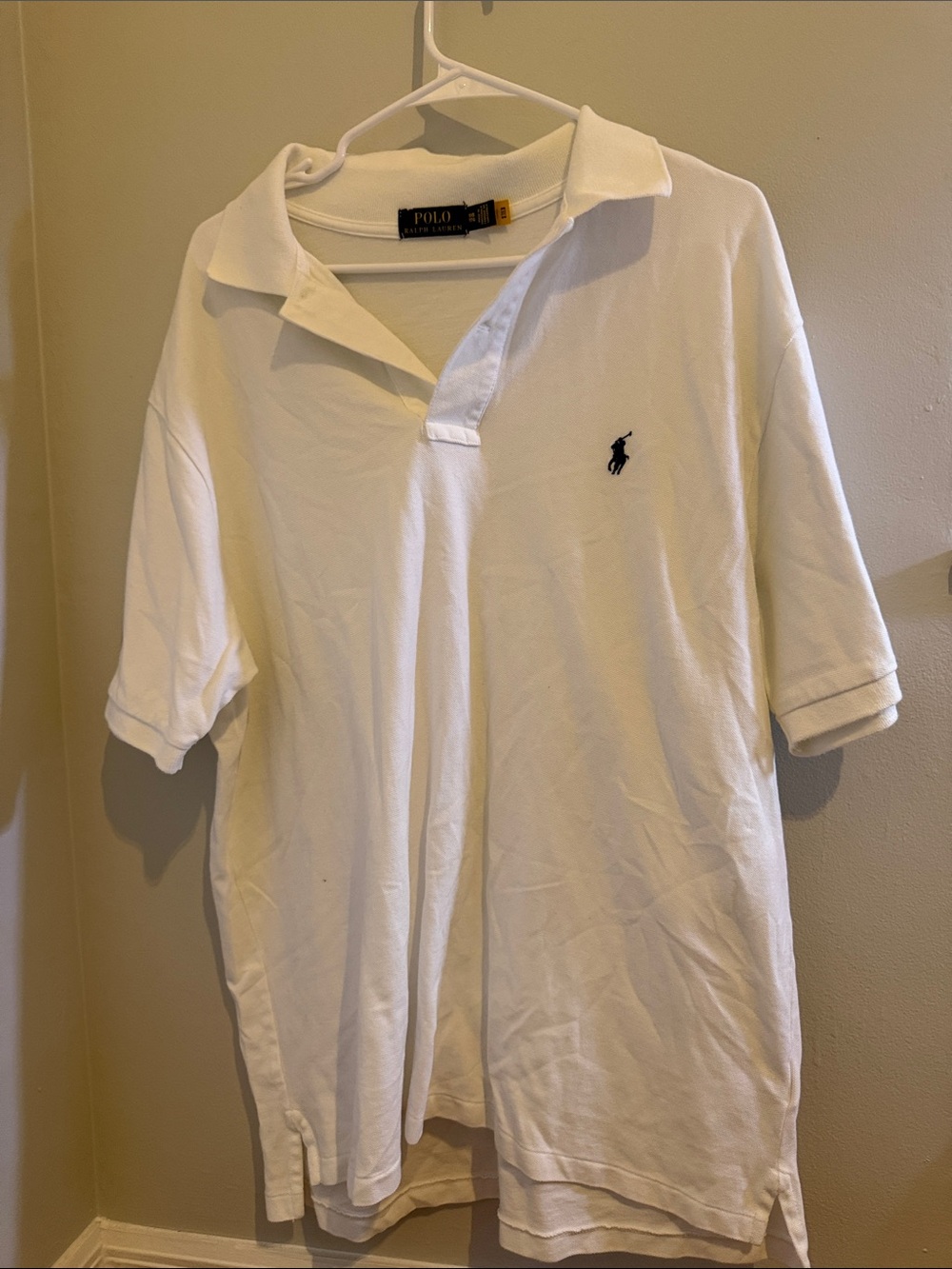 Polo by Ralph Lauren White Polo with Navy Pony